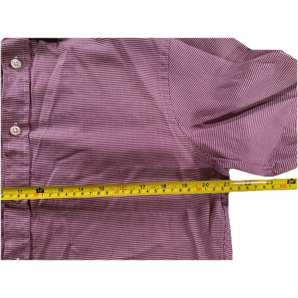 Charles Tyrwhitt Shirt Men's Large Slim Fit Maroon Button Up Collared Classic - Picture 5 of 14
